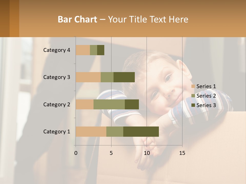 A Young Boy Sitting On Top Of A Cardboard Box PowerPoint Template
