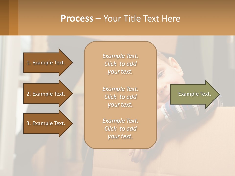 A Young Boy Sitting On Top Of A Cardboard Box PowerPoint Template