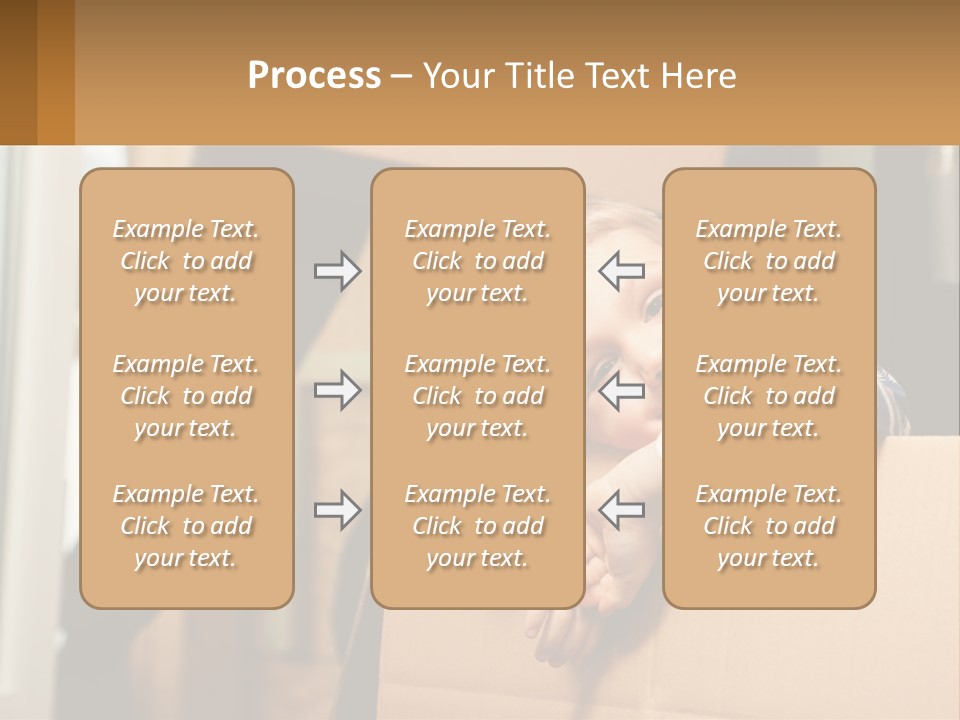 A Young Boy Sitting On Top Of A Cardboard Box PowerPoint Template