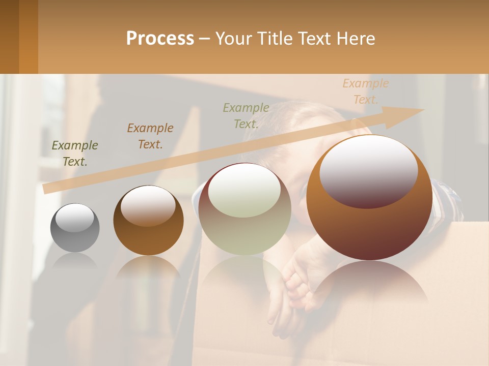 A Young Boy Sitting On Top Of A Cardboard Box PowerPoint Template