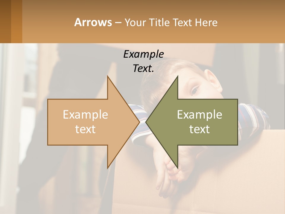 A Young Boy Sitting On Top Of A Cardboard Box PowerPoint Template