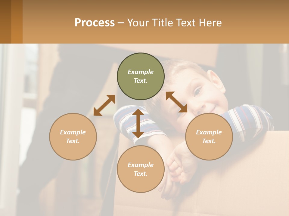 A Young Boy Sitting On Top Of A Cardboard Box PowerPoint Template