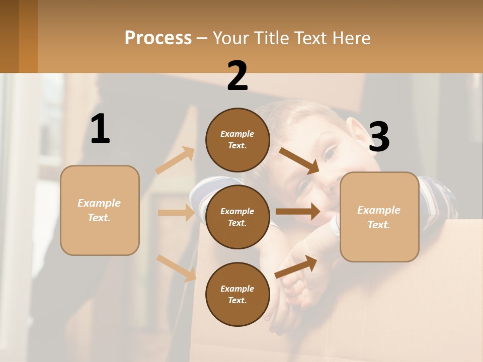 A Young Boy Sitting On Top Of A Cardboard Box PowerPoint Template