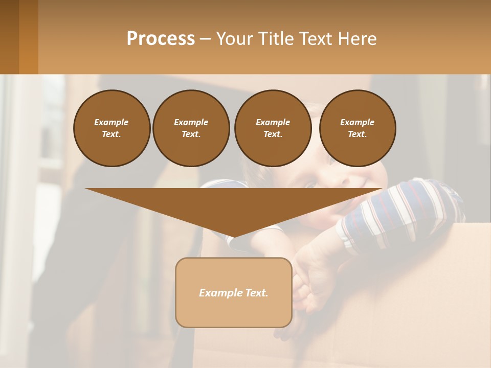 A Young Boy Sitting On Top Of A Cardboard Box PowerPoint Template