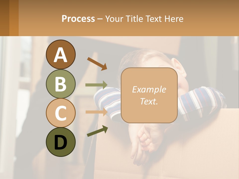 A Young Boy Sitting On Top Of A Cardboard Box PowerPoint Template