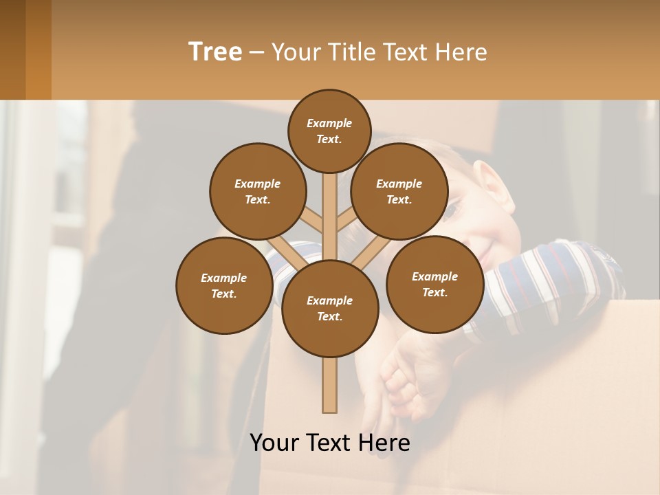 A Young Boy Sitting On Top Of A Cardboard Box PowerPoint Template