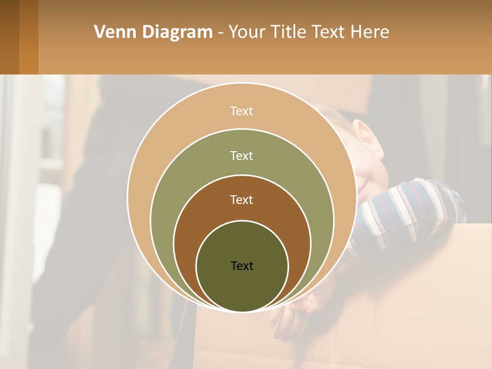A Young Boy Sitting On Top Of A Cardboard Box PowerPoint Template