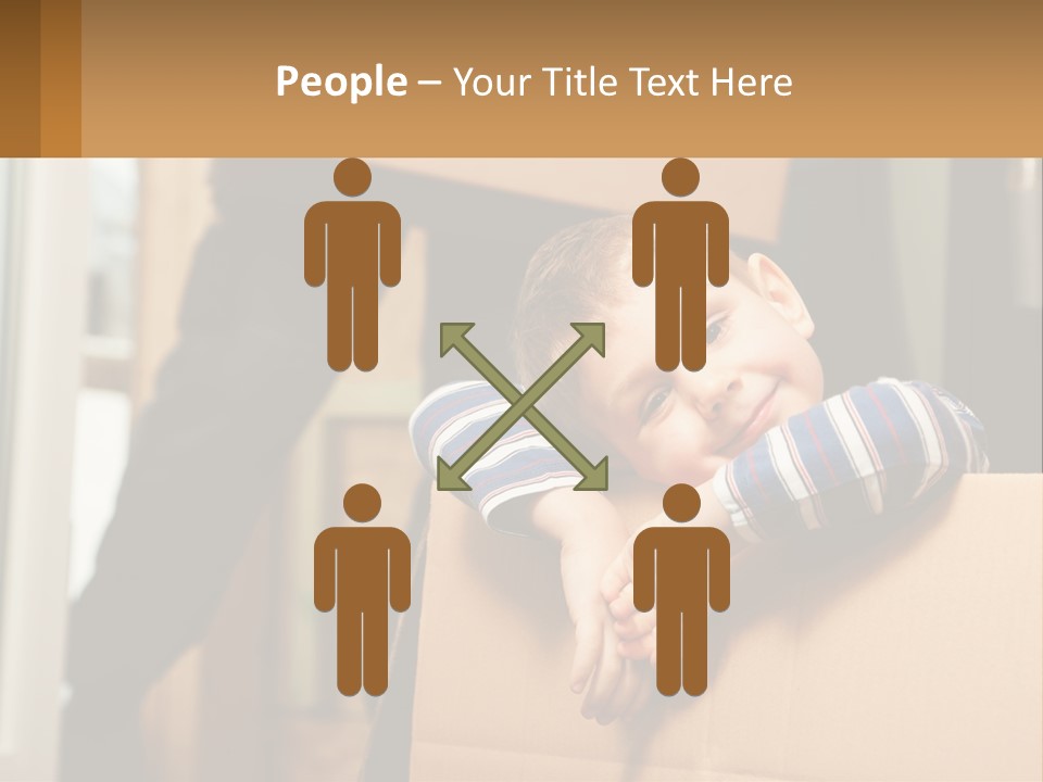 A Young Boy Sitting On Top Of A Cardboard Box PowerPoint Template