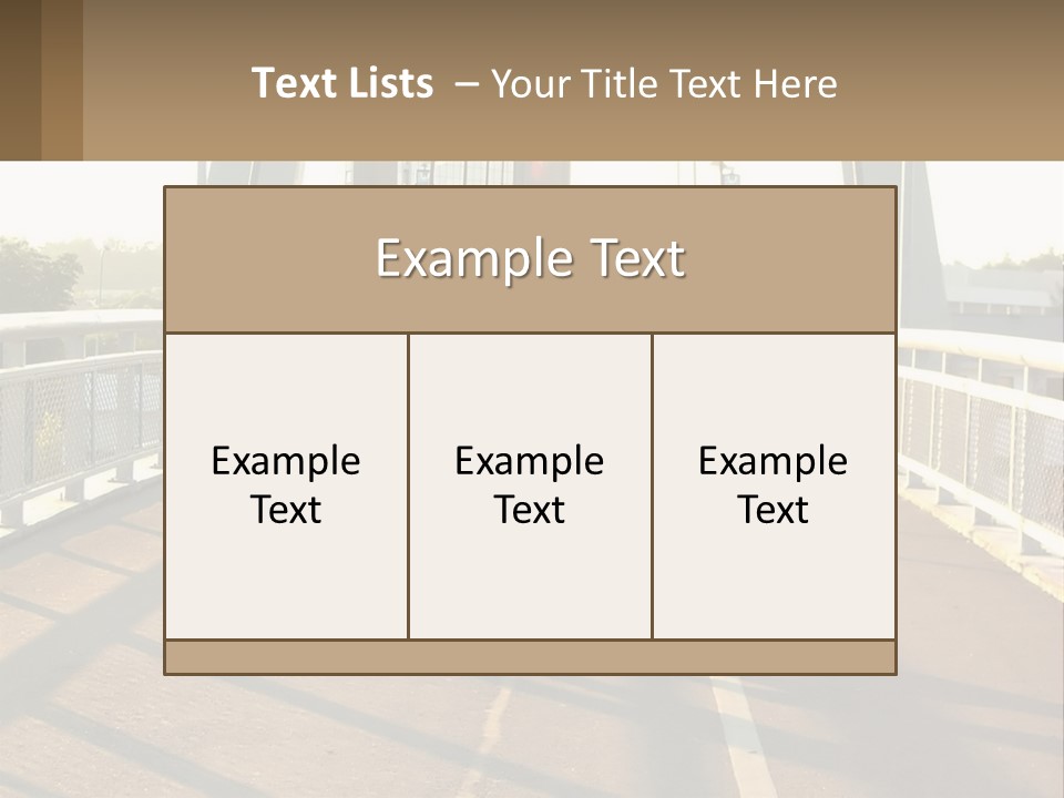 Three Men Walking Across A Bridge On A Sunny Day PowerPoint Template
