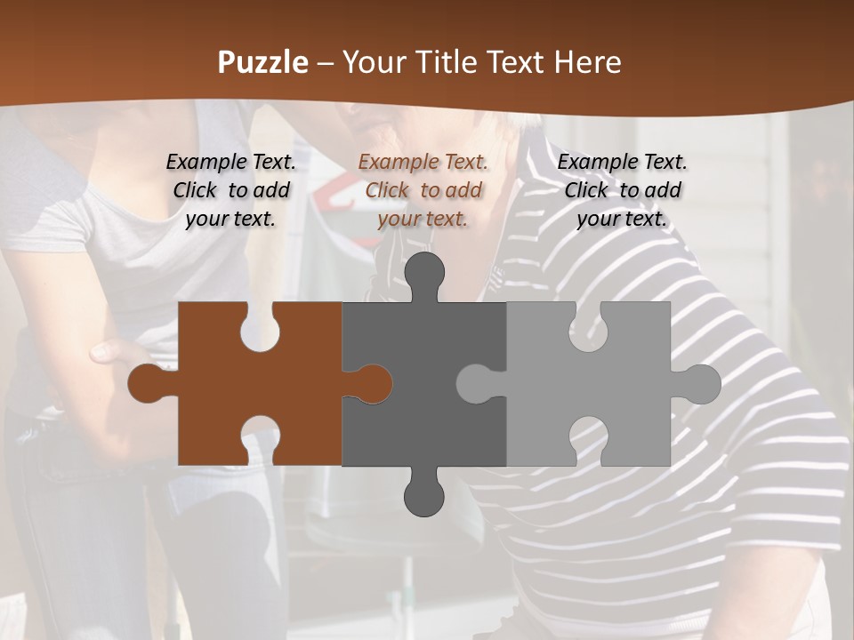 A Woman Helping An Elderly Woman With A Toothbrush PowerPoint Template