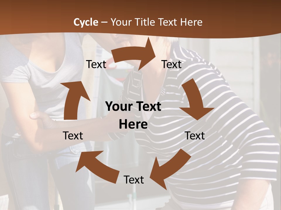 A Woman Helping An Elderly Woman With A Toothbrush PowerPoint Template