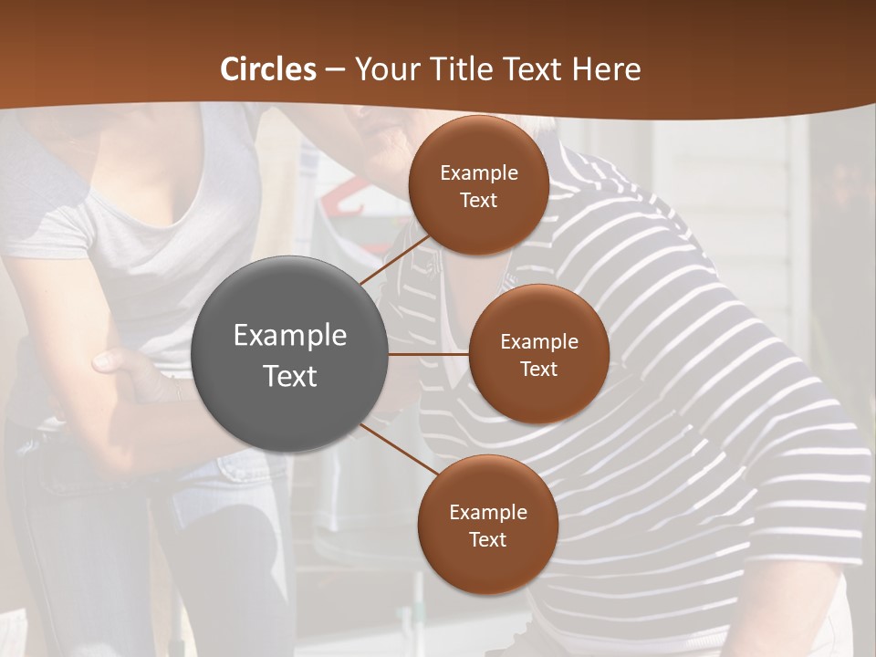 A Woman Helping An Elderly Woman With A Toothbrush PowerPoint Template