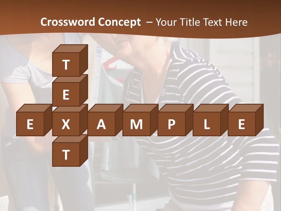 A Woman Helping An Elderly Woman With A Toothbrush PowerPoint Template