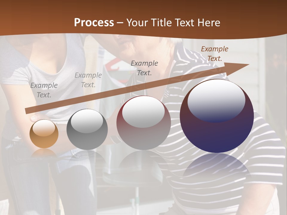 A Woman Helping An Elderly Woman With A Toothbrush PowerPoint Template