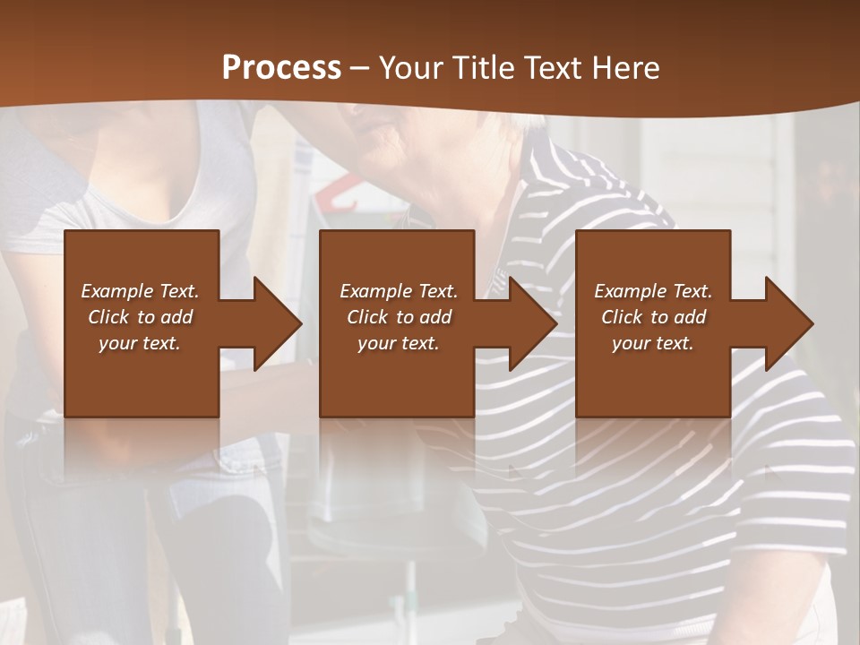 A Woman Helping An Elderly Woman With A Toothbrush PowerPoint Template