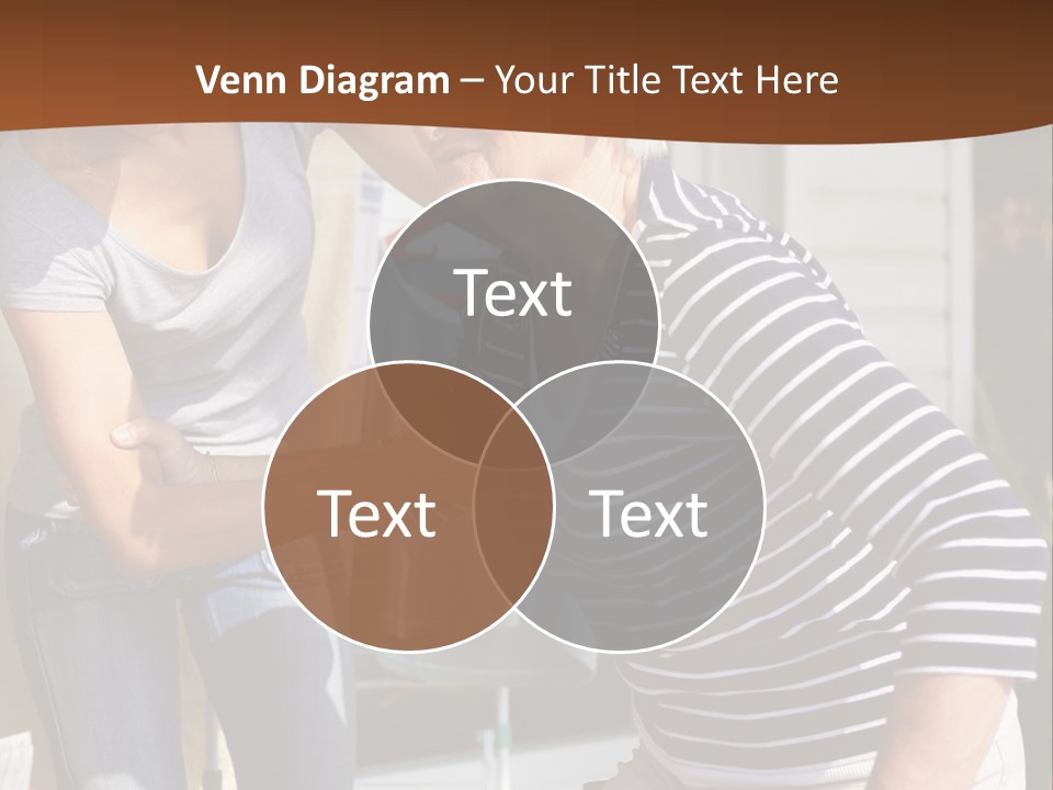 A Woman Helping An Elderly Woman With A Toothbrush PowerPoint Template