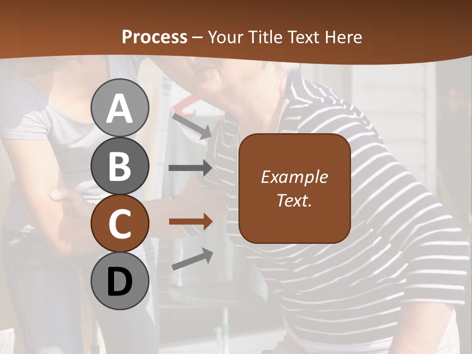 A Woman Helping An Elderly Woman With A Toothbrush PowerPoint Template