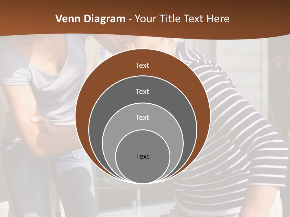 A Woman Helping An Elderly Woman With A Toothbrush PowerPoint Template