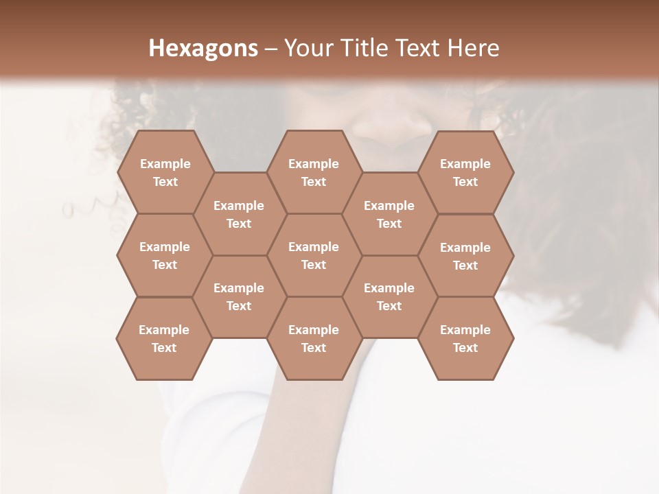 A Woman With Curly Hair Is Smiling For The Camera PowerPoint Template