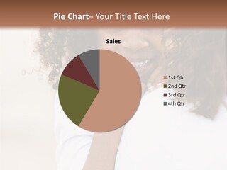 A Woman With Curly Hair Is Smiling For The Camera PowerPoint Template
