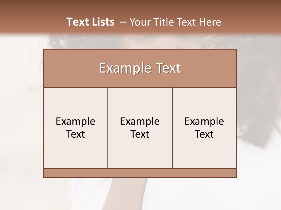 A Woman With Curly Hair Is Smiling For The Camera PowerPoint Template