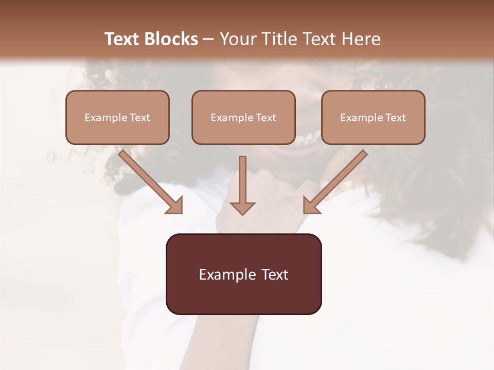 A Woman With Curly Hair Is Smiling For The Camera PowerPoint Template