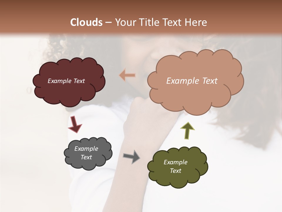 A Woman With Curly Hair Is Smiling For The Camera PowerPoint Template
