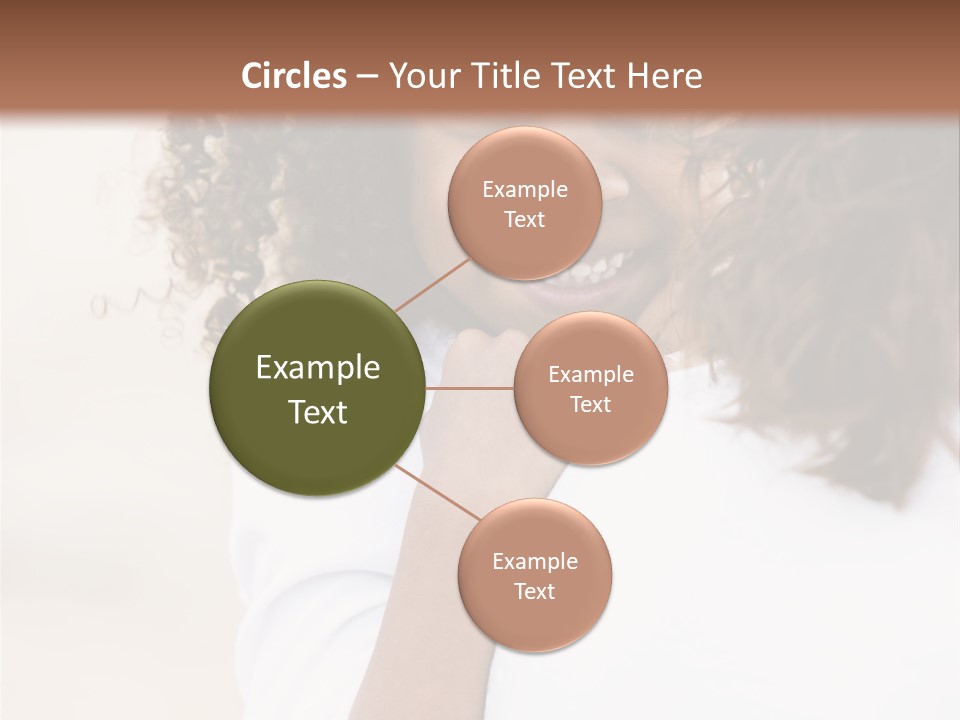 A Woman With Curly Hair Is Smiling For The Camera PowerPoint Template