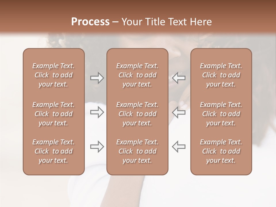 A Woman With Curly Hair Is Smiling For The Camera PowerPoint Template