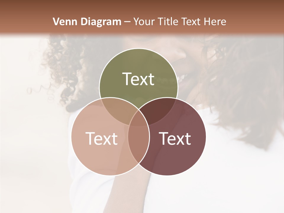 A Woman With Curly Hair Is Smiling For The Camera PowerPoint Template