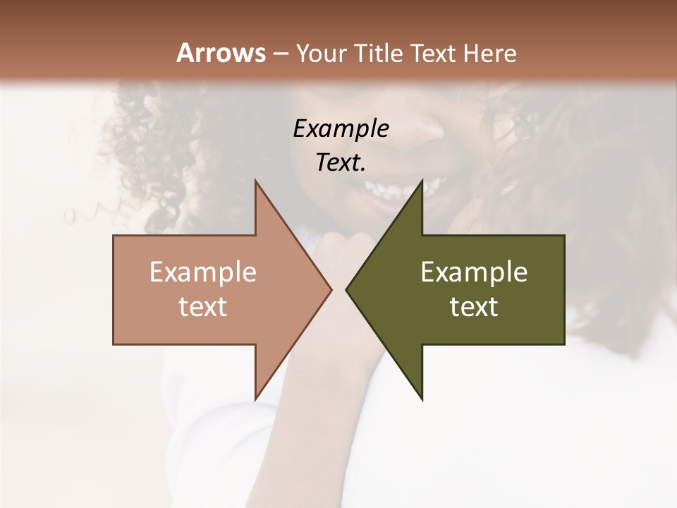 A Woman With Curly Hair Is Smiling For The Camera PowerPoint Template