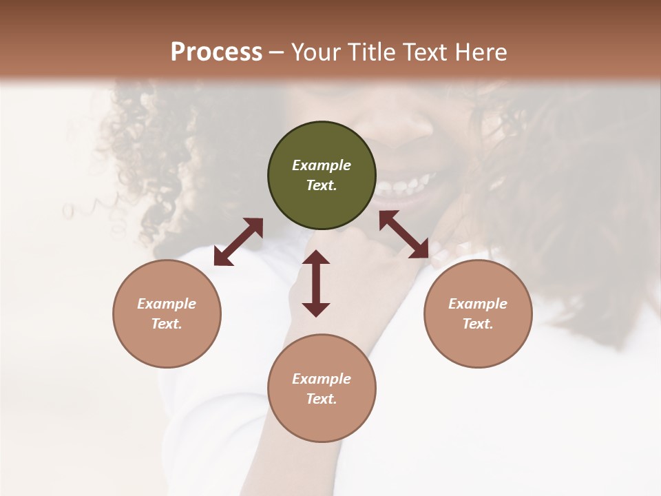 A Woman With Curly Hair Is Smiling For The Camera PowerPoint Template