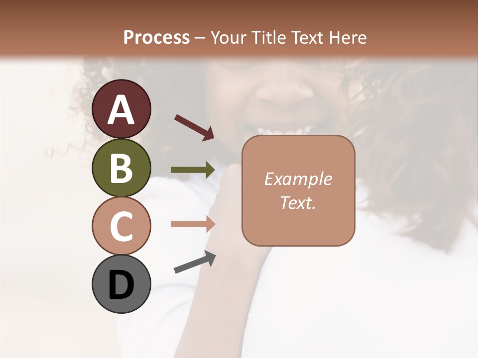 A Woman With Curly Hair Is Smiling For The Camera PowerPoint Template