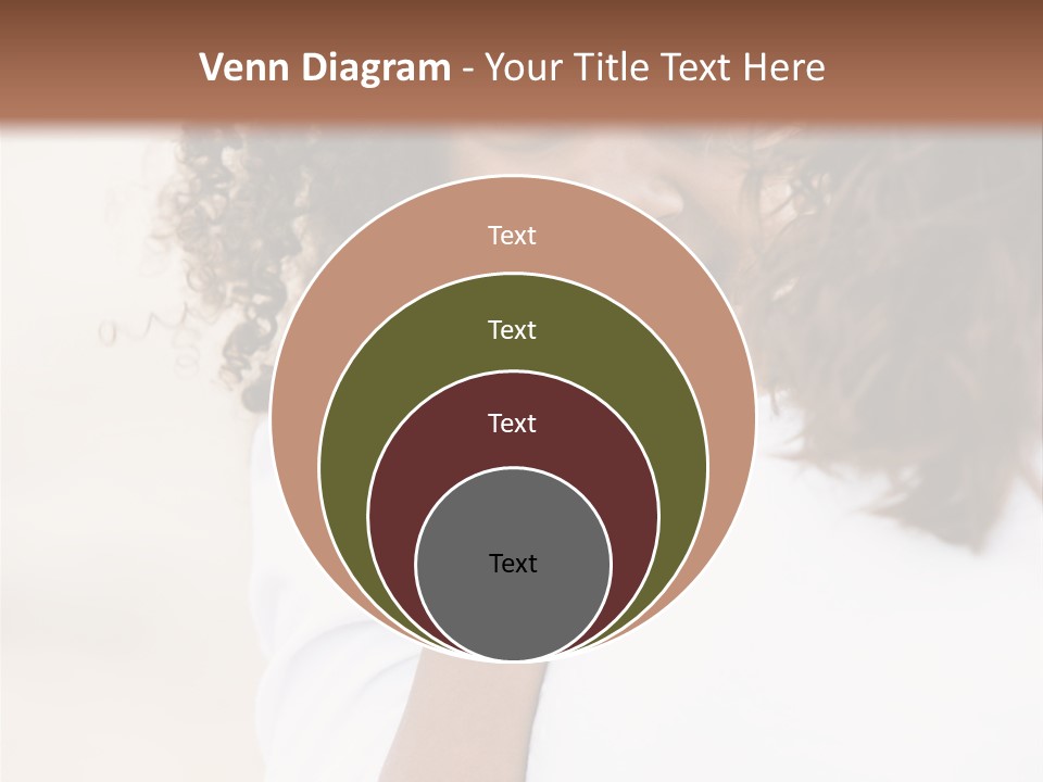 A Woman With Curly Hair Is Smiling For The Camera PowerPoint Template