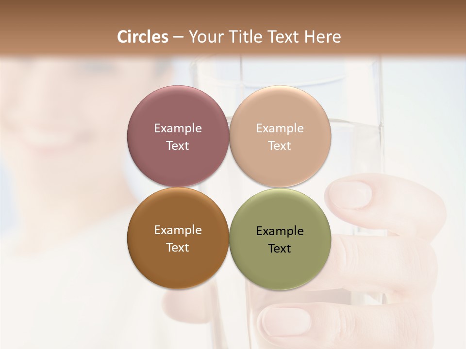 A Woman Holding A Glass Of Water In Her Hand PowerPoint Template