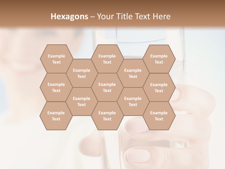 A Woman Holding A Glass Of Water In Her Hand PowerPoint Template