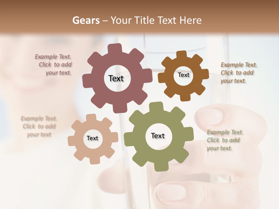 A Woman Holding A Glass Of Water In Her Hand PowerPoint Template