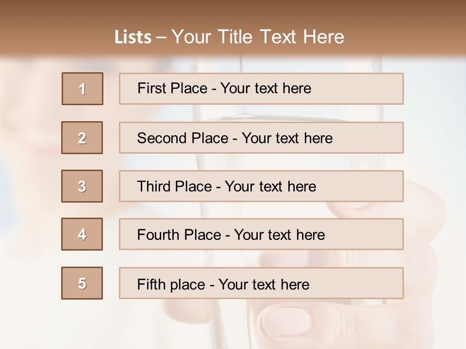 A Woman Holding A Glass Of Water In Her Hand PowerPoint Template