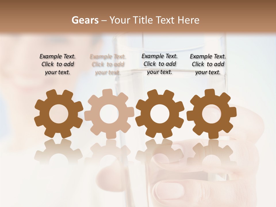 A Woman Holding A Glass Of Water In Her Hand PowerPoint Template