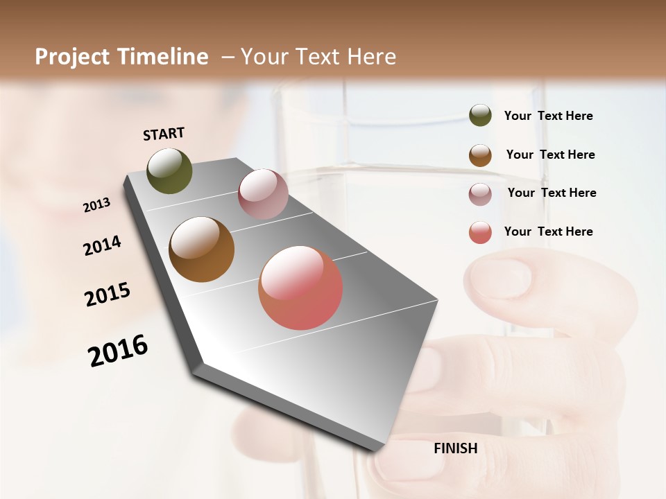 A Woman Holding A Glass Of Water In Her Hand PowerPoint Template
