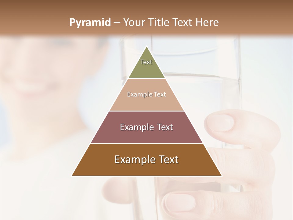 A Woman Holding A Glass Of Water In Her Hand PowerPoint Template