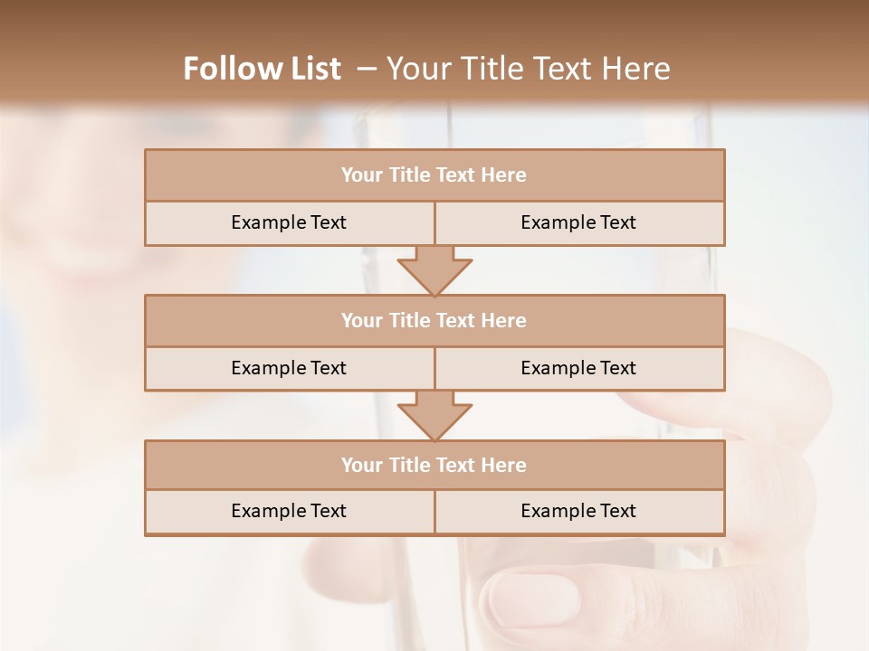 A Woman Holding A Glass Of Water In Her Hand PowerPoint Template