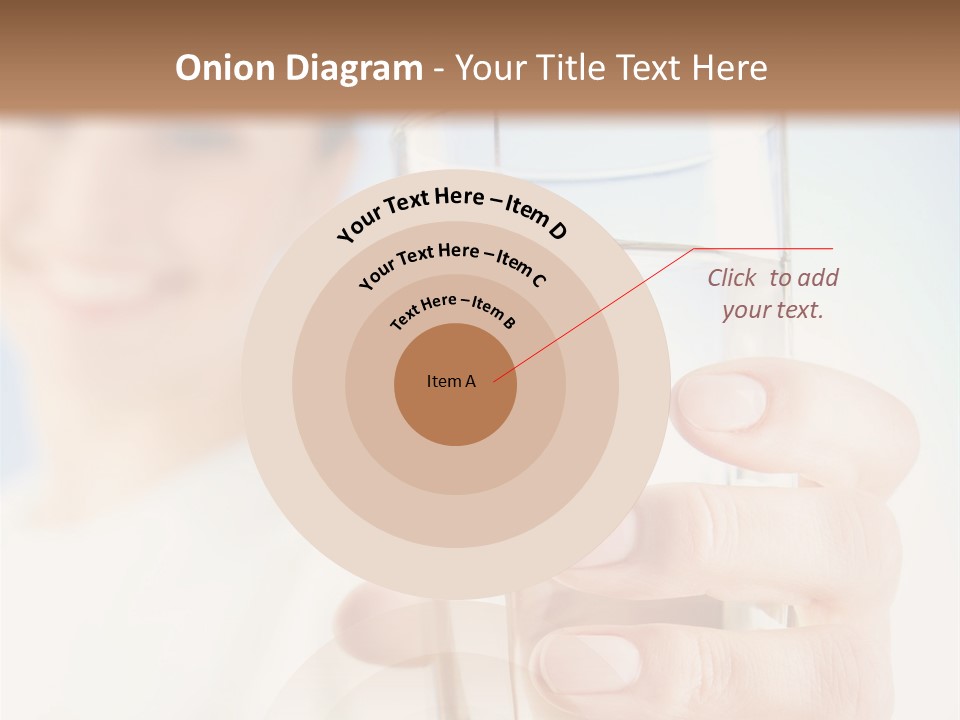 A Woman Holding A Glass Of Water In Her Hand PowerPoint Template