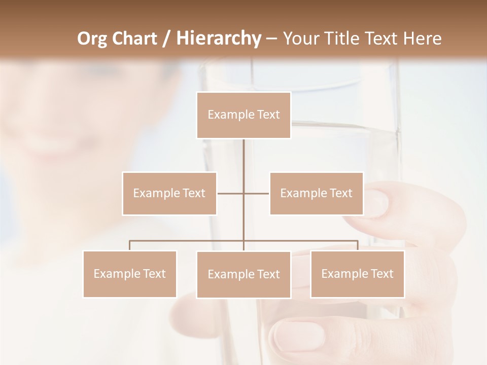 A Woman Holding A Glass Of Water In Her Hand PowerPoint Template