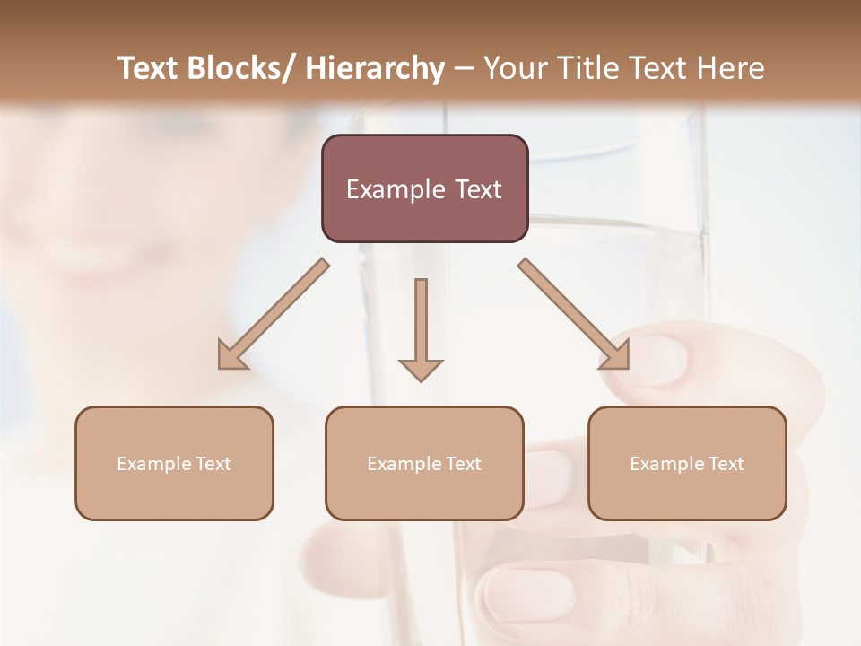 A Woman Holding A Glass Of Water In Her Hand PowerPoint Template