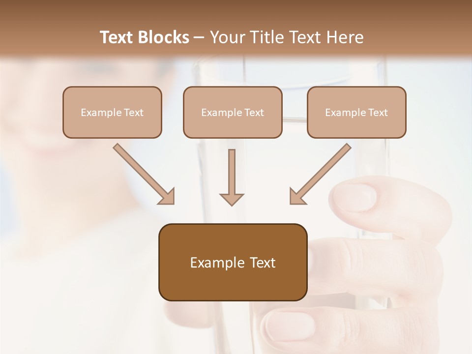 A Woman Holding A Glass Of Water In Her Hand PowerPoint Template