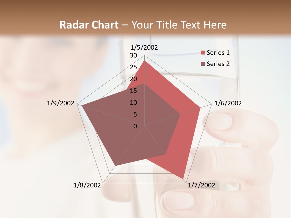 A Woman Holding A Glass Of Water In Her Hand PowerPoint Template