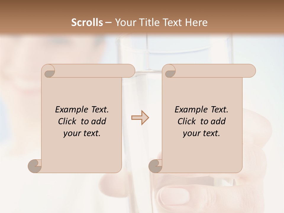 A Woman Holding A Glass Of Water In Her Hand PowerPoint Template