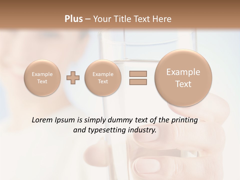 A Woman Holding A Glass Of Water In Her Hand PowerPoint Template