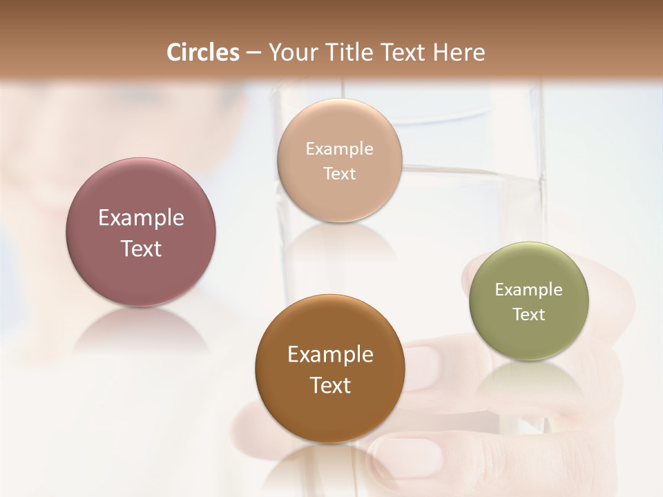 A Woman Holding A Glass Of Water In Her Hand PowerPoint Template